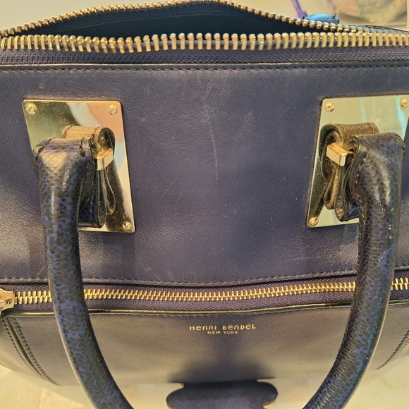 EUC Henri Bendel Eggplant Leather Satchel - Picture 6 of 9